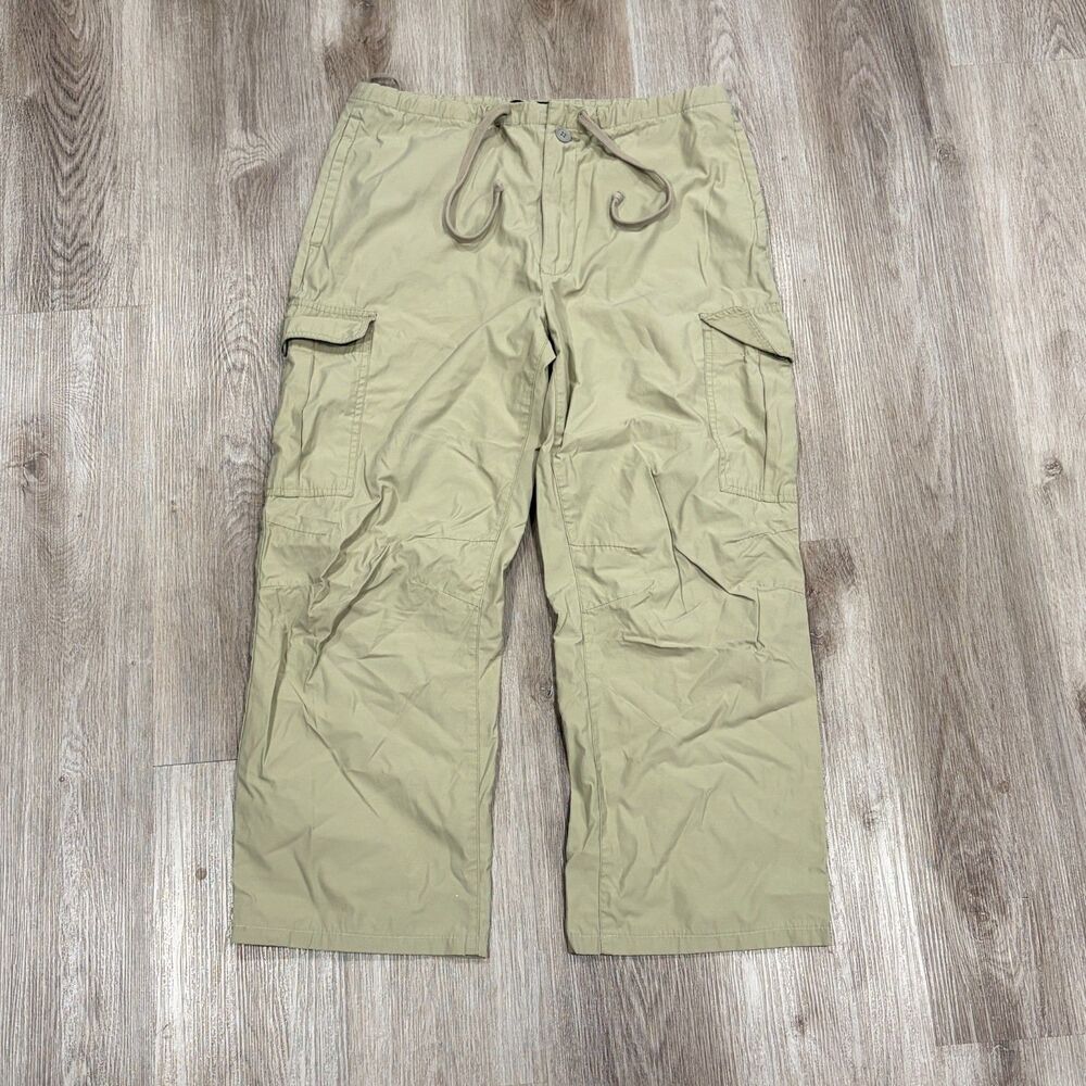 Vintage 90s 00s Gap Baggy Paratrooper Cargo Pants Men's Size 33x26 Tan
